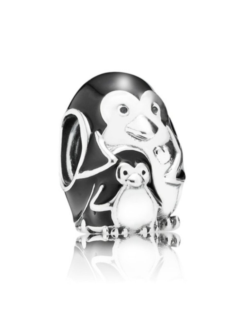 Pandora Sterling Silver Penguin Family Animal Bead 791404en60